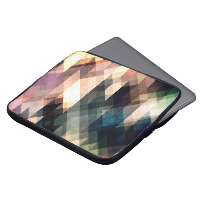 Textured Geometric Abstract Laptop Sleeve (Front Top)
