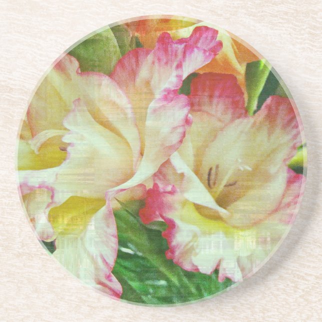 Textured Gladiola Coaster (Front)