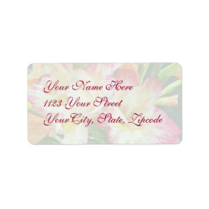 Textured Gladiola Label