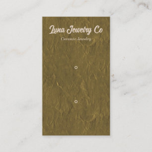 Textured Gold 2 Pin Jewellery Business Card