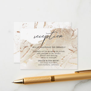 Textured Gold Faux Foil Reception Enclosure Card