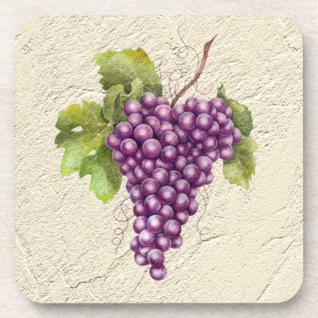 Textured Grapes Coasters (Front)