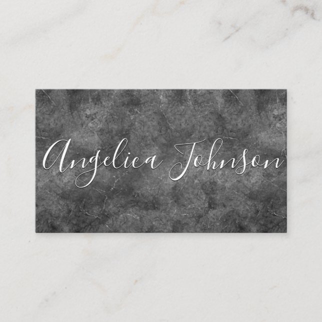 Textured Grey Business Card (Front)