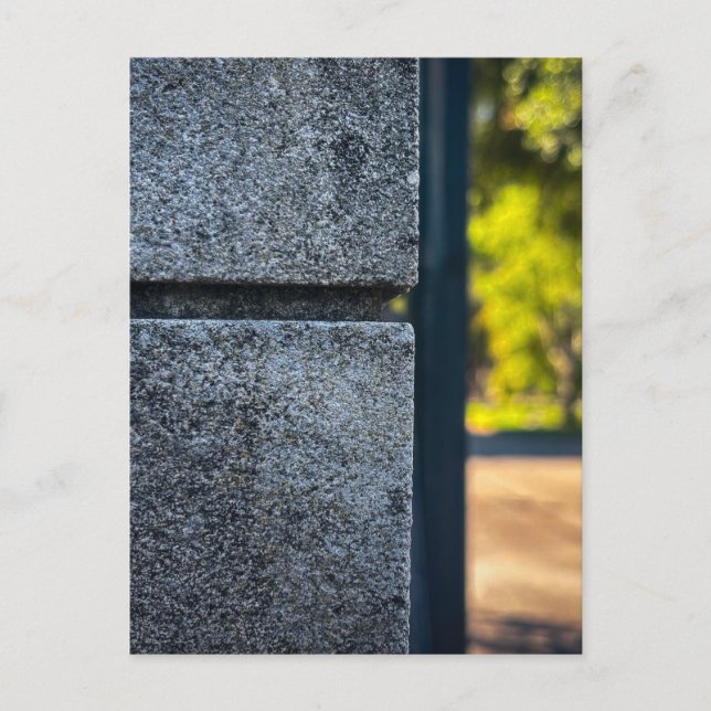 Textured Grey Stone Wall Close-Up  Postcard (Front)