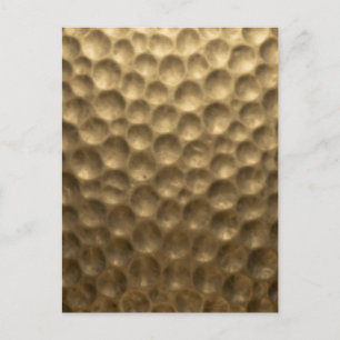 Textured Hammered Metal Bubbles Gold Postcard