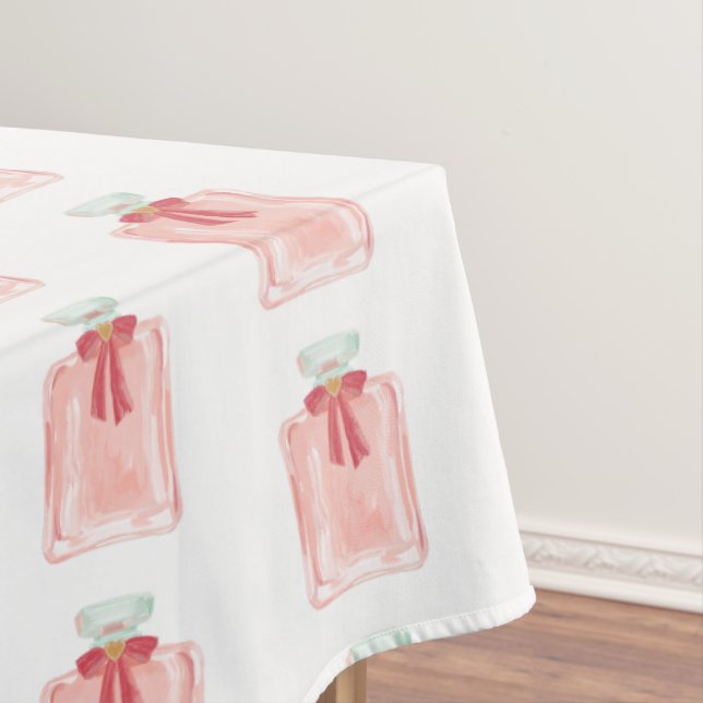 Textured Hand-drawn Bridal Bottle  Tablecloth (In Situ)