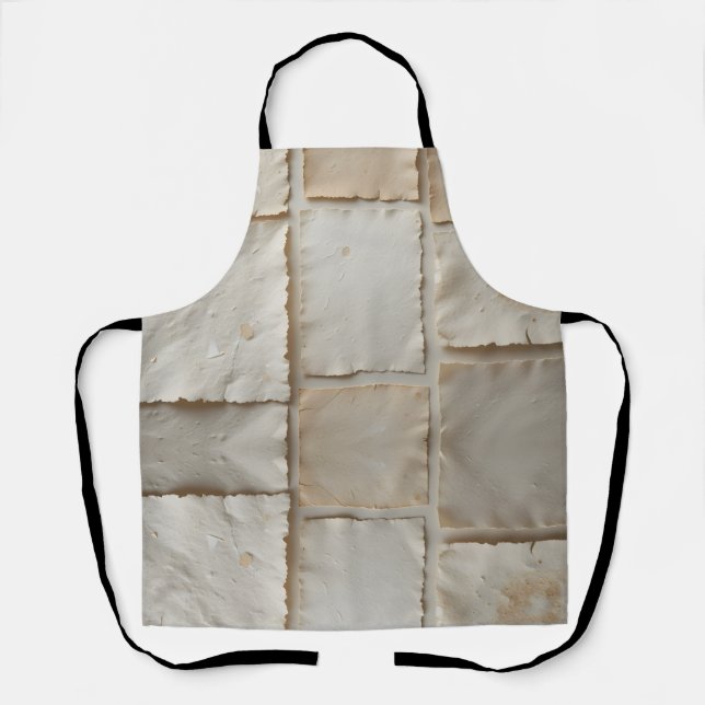 Textured Handmade Paper Flat Lay Apron (Front)
