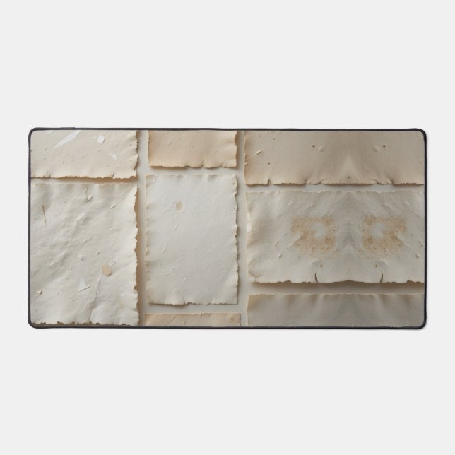 Textured Handmade Paper Flat Lay Desk Mat (Front)
