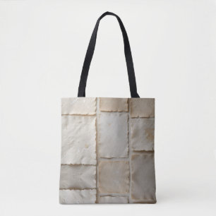 Textured Handmade Paper Flat Lay Tote Bag