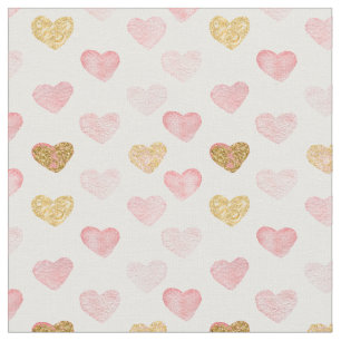 Textured Hearts Patterned Fabric