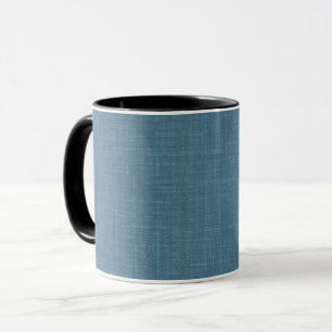Textured herringbone blue. mug