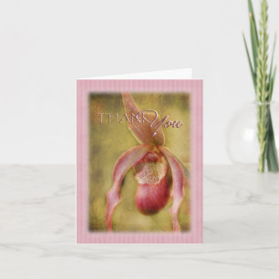 Textured Lady Slipper Orchid Note Card