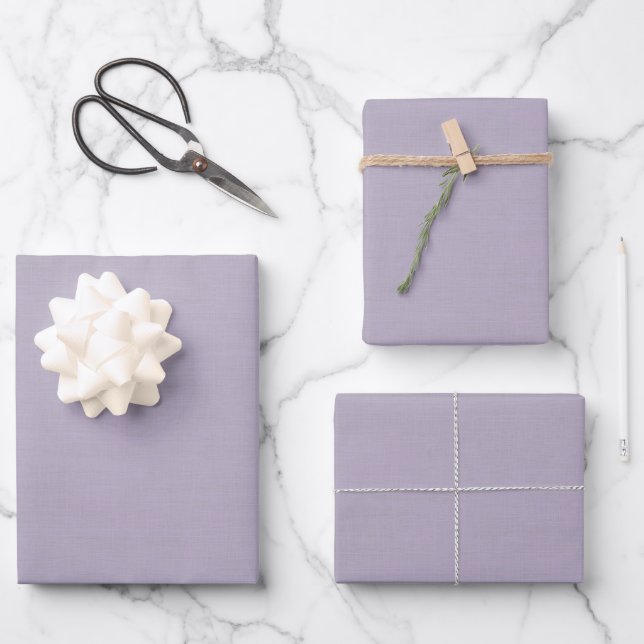 Textured Light Purple Wrapping Paper Sheet (Front)