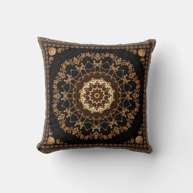 Textured Mandala Flower Cushion (Front)