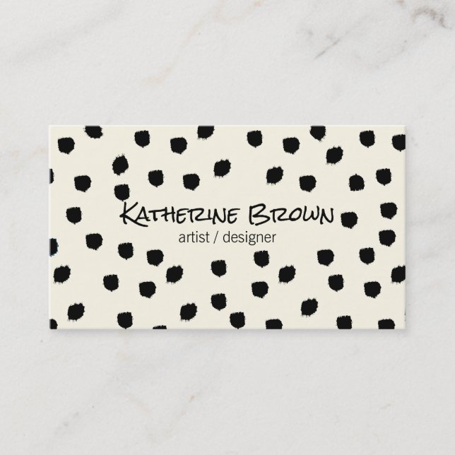 Textured Marks / Expressive Business Card (Front)