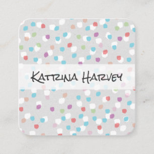 Textured Marks (fruity) Square Business Card