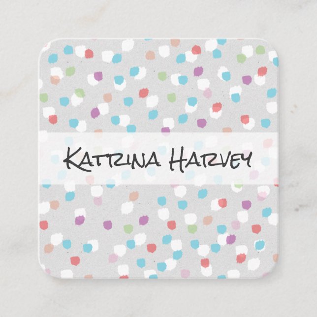 Textured Marks (fruity) Square Business Card (Front)