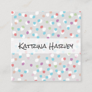 Textured Marks (fruity) Square Business Card