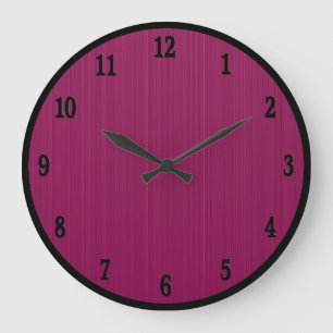 Textured Maroon Elegance Large Clock