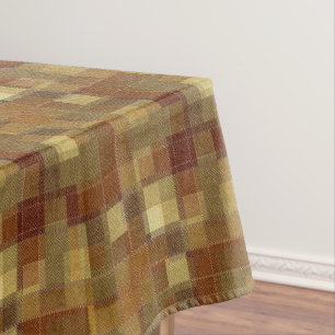 Textured monochrome brown tartan plaid. tablecloth