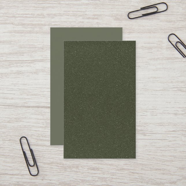 Textured Moss Green Business Card – Customisable (Front/Back In Situ)