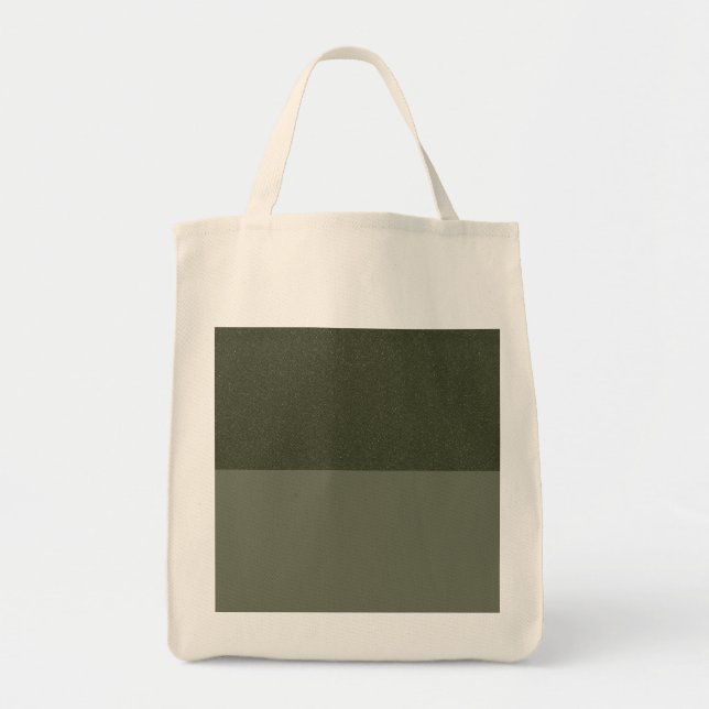 Textured Moss Green Colour Block Tote – Customise Bag (Front)