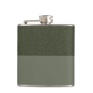 Textured Moss Green Flask with Modern Split Design