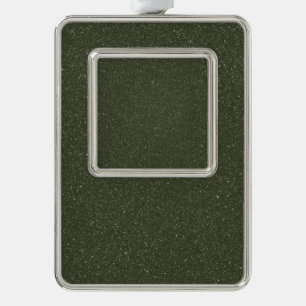 Textured Moss Green Framed Ornament – Customisable