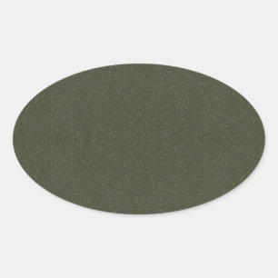 Textured Moss Green Oval Sticker – Customizable