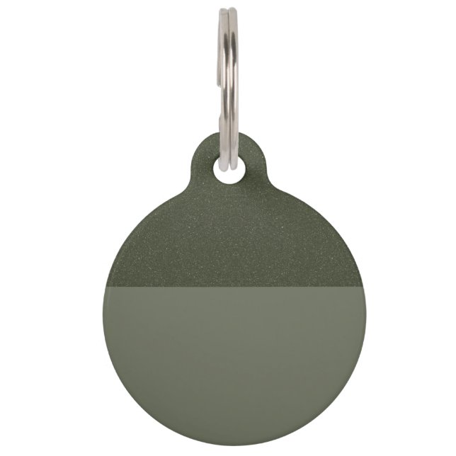 Textured Moss Green Pet Tag – Customisable Design (Front)
