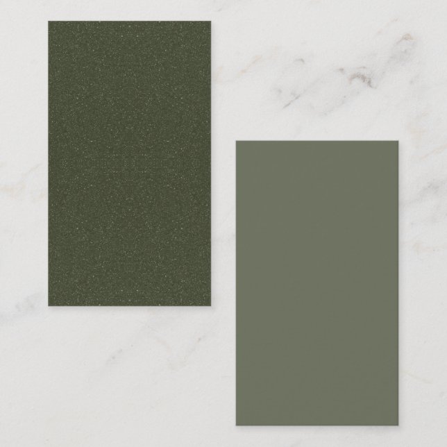 Textured Moss Green Promo Discount Card - Custom (Front/Back)