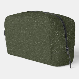 Textured Moss Green Travel Pouch – Customisable
