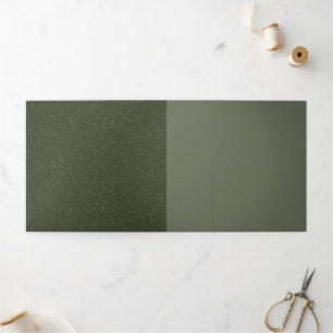 Textured Moss Green Trifold Invite – Customisable