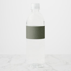Textured Moss Green Water Bottle Labels – Custom