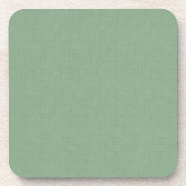 Textured muted green. coaster (Front)