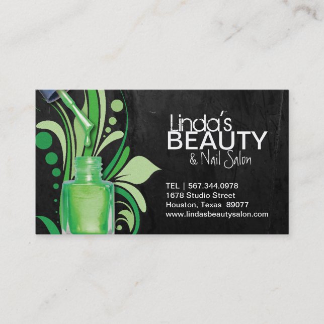 TEXTURED NAIL SALON BUSINESS CARD (Front)