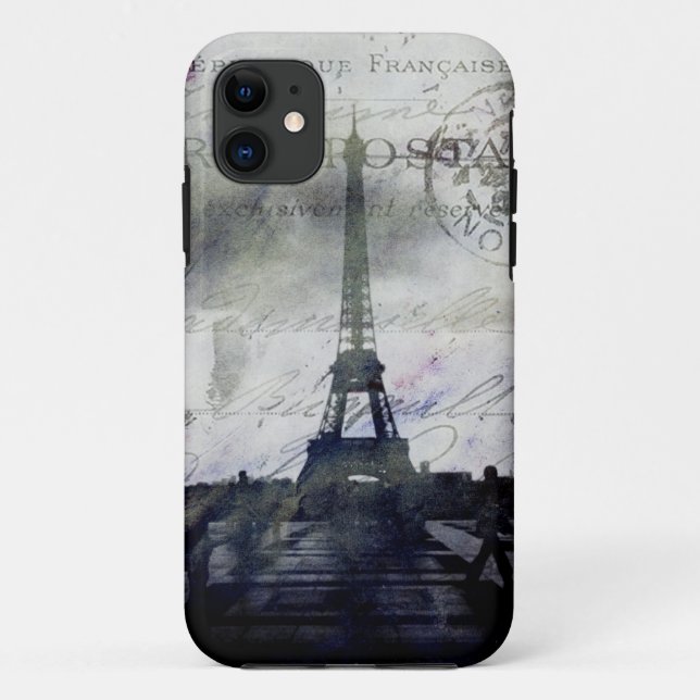 Textured Paris in Lavender iPhone 5 ID Case (Back)