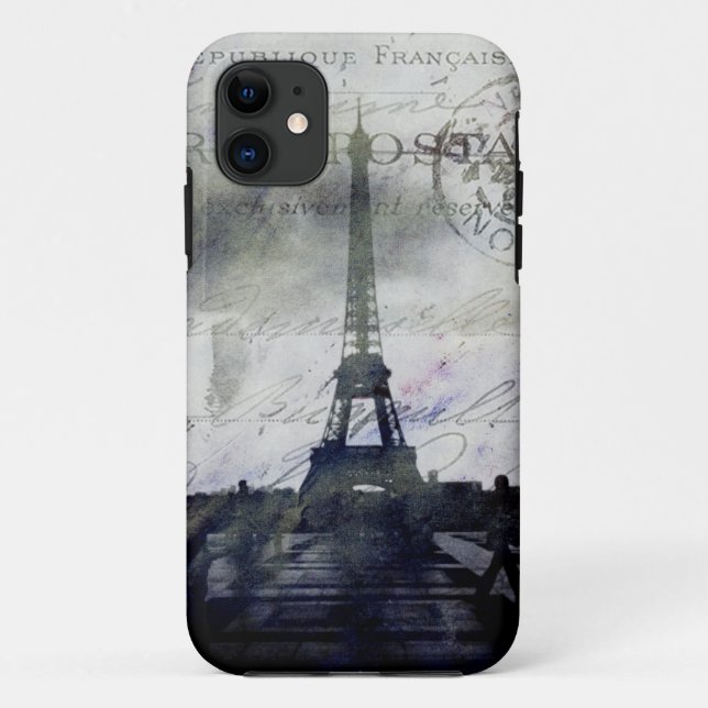 Textured Paris in Lavender iPhone 5 ID Case (Back)