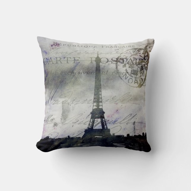 Textured Paris in Lavender Pillow (Front)
