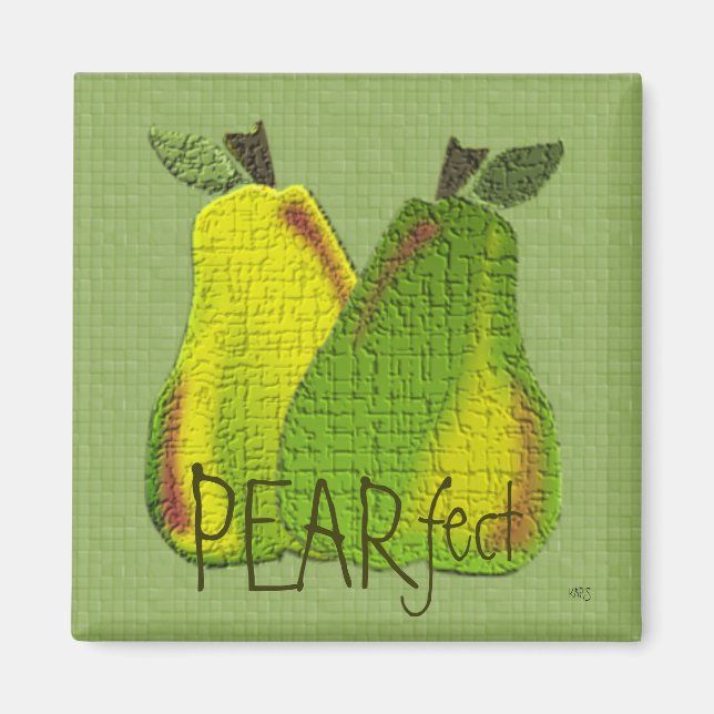Textured Pears (tiled) Magnet (Front)