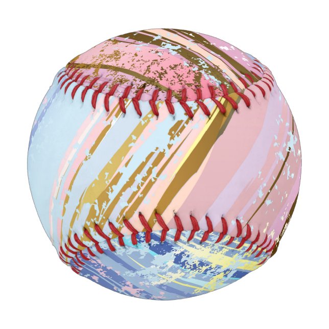 Textured Pink Background Baseball (Front)