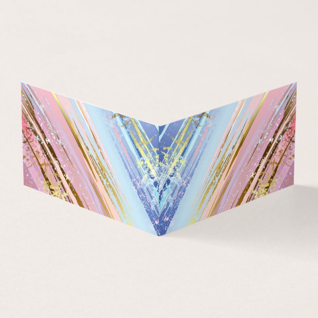 Textured Pink Background Business Card (Outside)