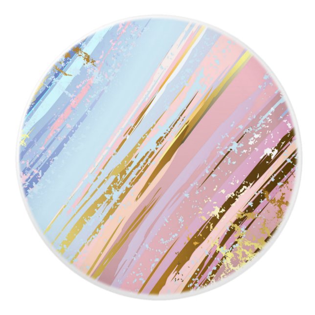 Textured Pink Background Ceramic Knob (Front)