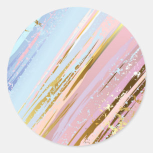Textured Pink Background Classic Round Sticker