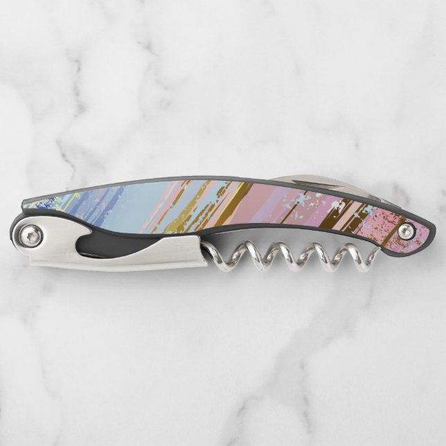 Textured Pink Background Corkscrew (Front)