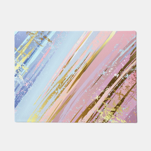 Textured Pink Background Doormat (Front)