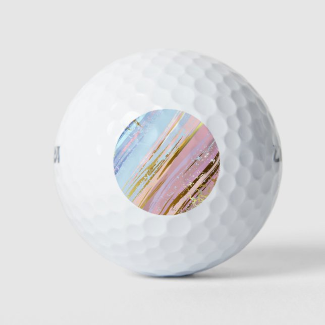 Textured Pink Background Golf Balls (Front)