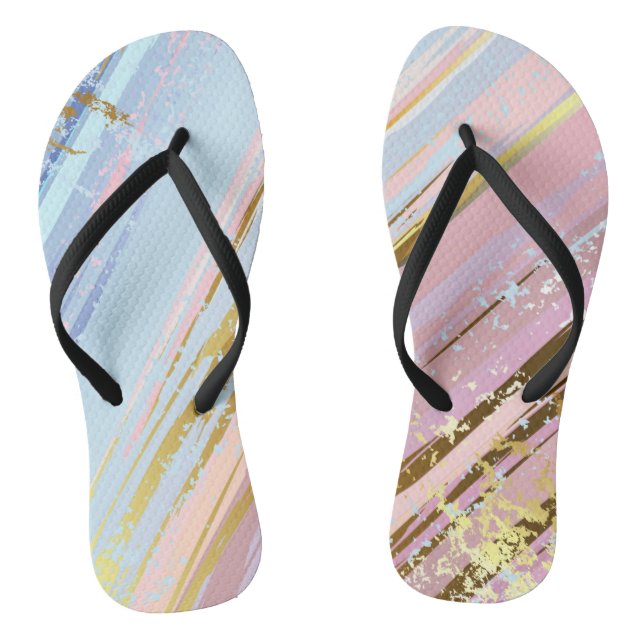 Textured Pink Background Jandals (Footbed)