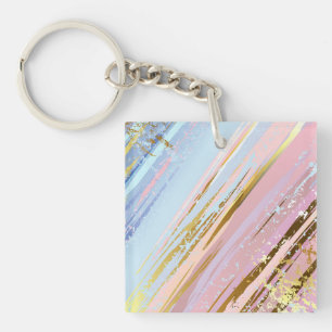 Textured Pink Background Key Ring