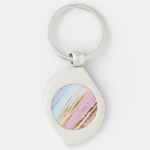 Textured Pink Background Key Ring